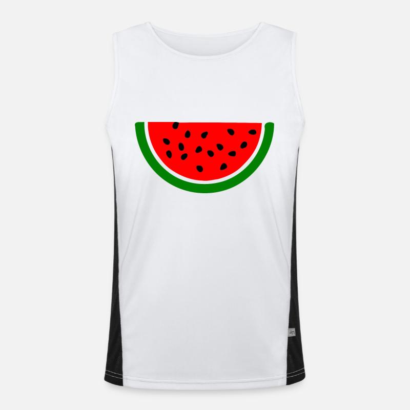 Watermelon melon Men's Functional Contrast Tank Top 