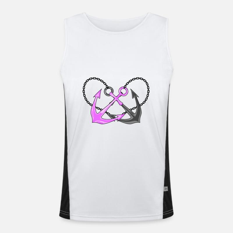 Zwei Anker Funktionelles Kontrast-Tank Top für Männer 