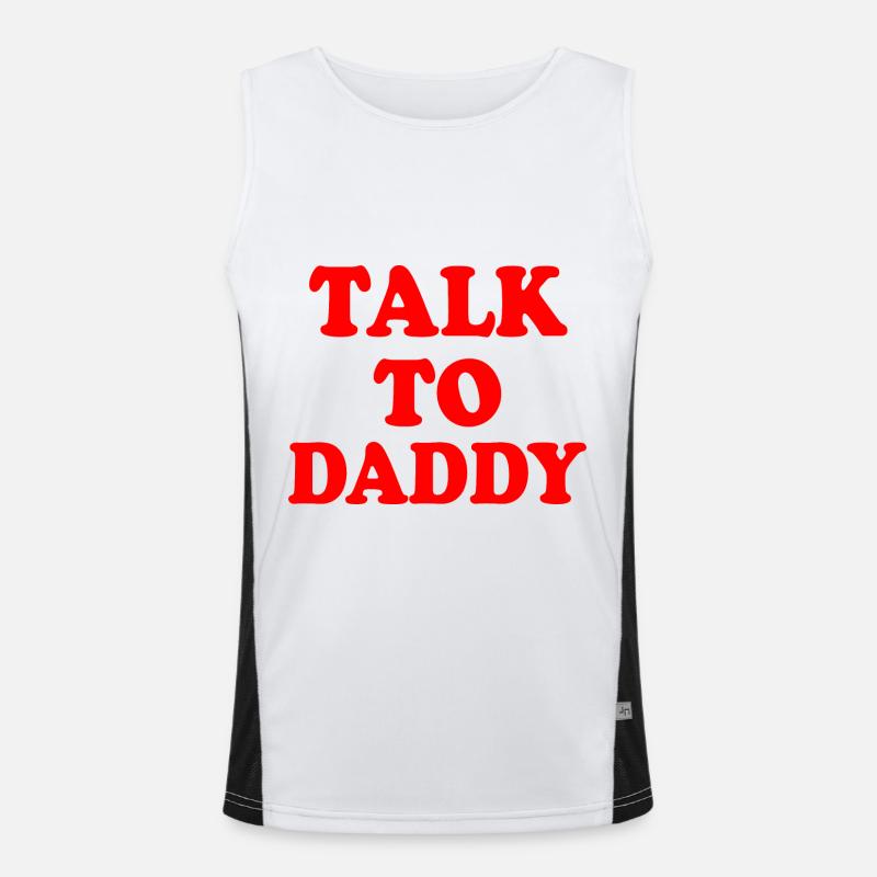 Talk to daddy Men's Functional Contrast Tank Top 