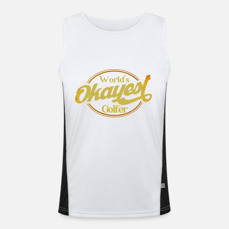 Golf Course Golfing Golf Gift Men's Functional Contrast Tank Top 