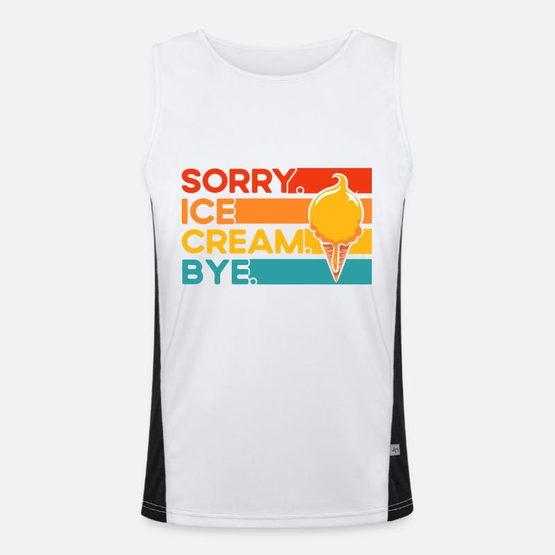 Sorry Eiscreme Tschüss Eiscreme Geschenk Funktionelles Kontrast-Tank Top für Männer 