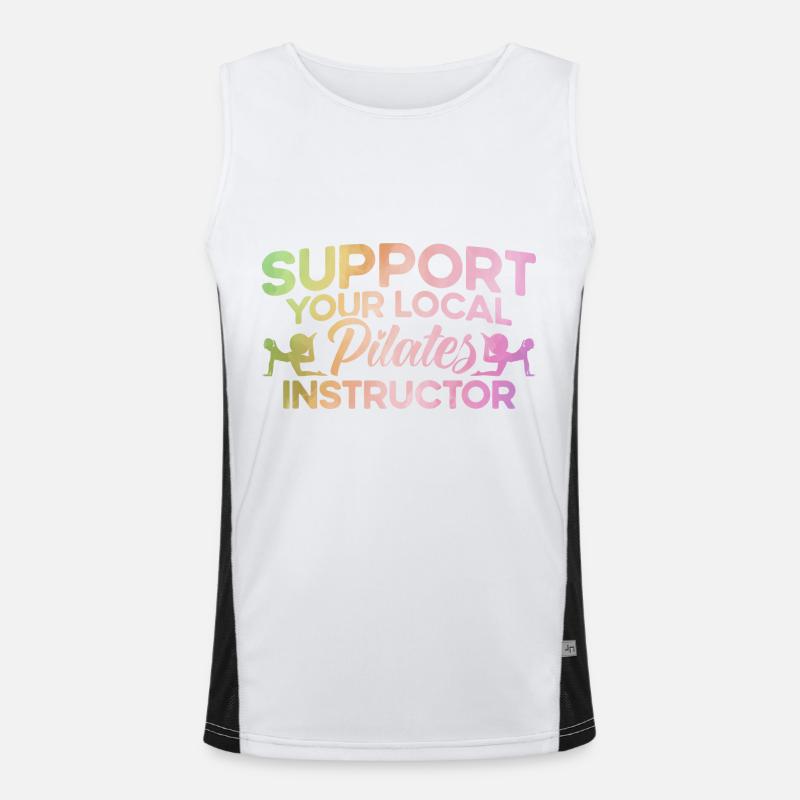 Pilates Ihr lokaler Pilates-Trainer Geschenk Funktionelles Kontrast-Tank Top für Männer 