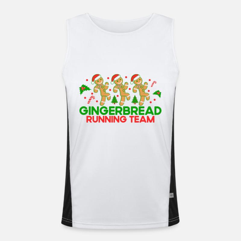 Christmas bakery baking cookies baking cookies Men's Functional Contrast Tank Top 