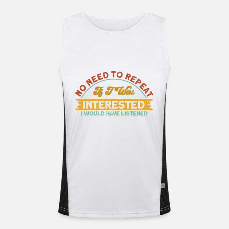 Schwarzer Humor Sarkasmus Ironie Geschenk Funktionelles Kontrast-Tank Top für Männer 