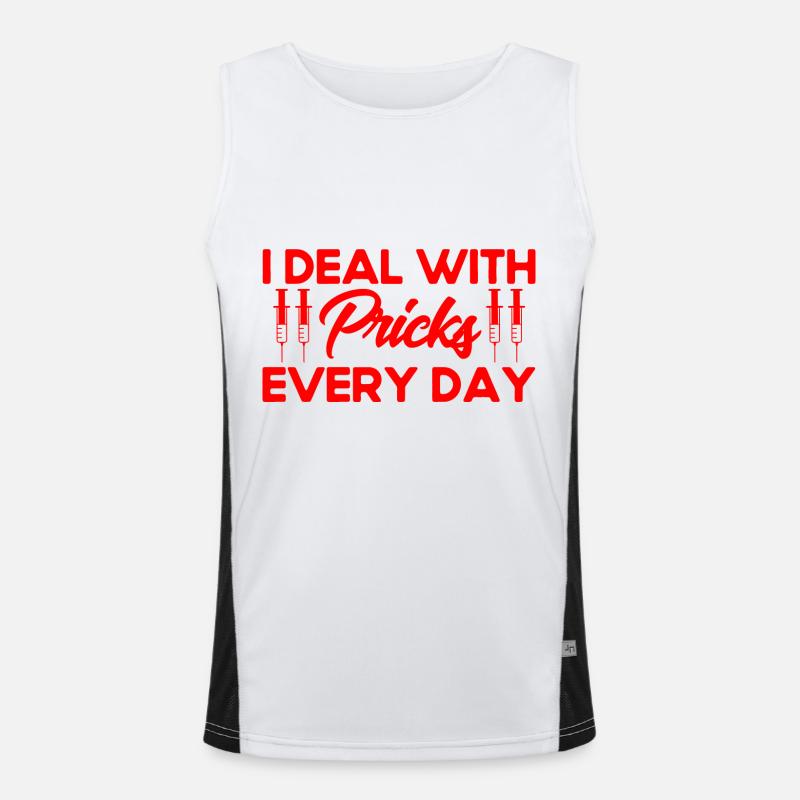 Phlebotomist Phlebotomy Phlebotomist Tech Geschen - Men's Functional Contrast Tank Top  - white/black