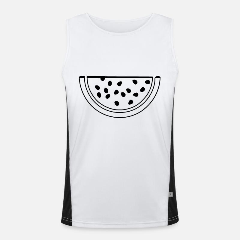 Watermelon melon Men's Functional Contrast Tank Top 