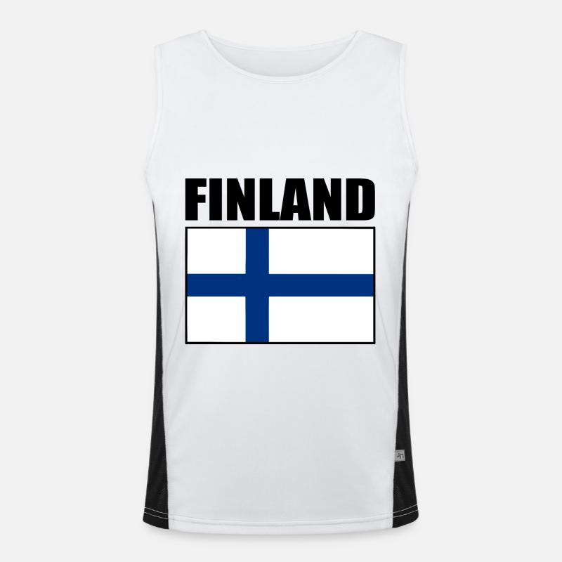 Finnland Funktionelles Kontrast-Tank Top für Männer 