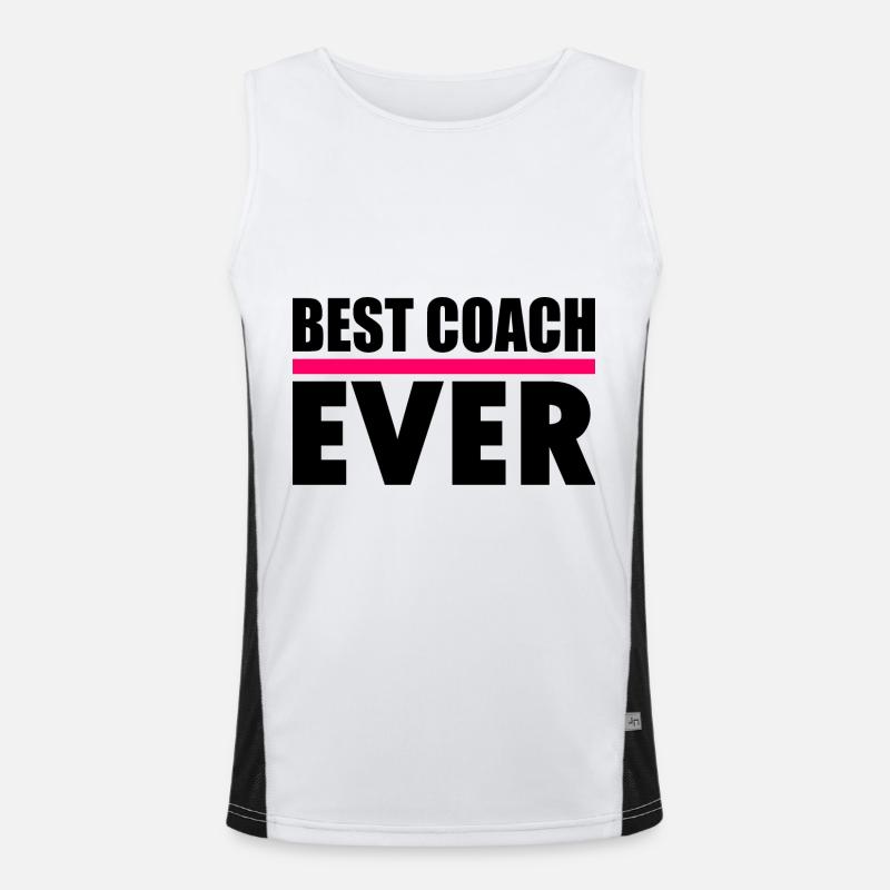 Best coach ever Funktionelles Kontrast-Tank Top für Männer 