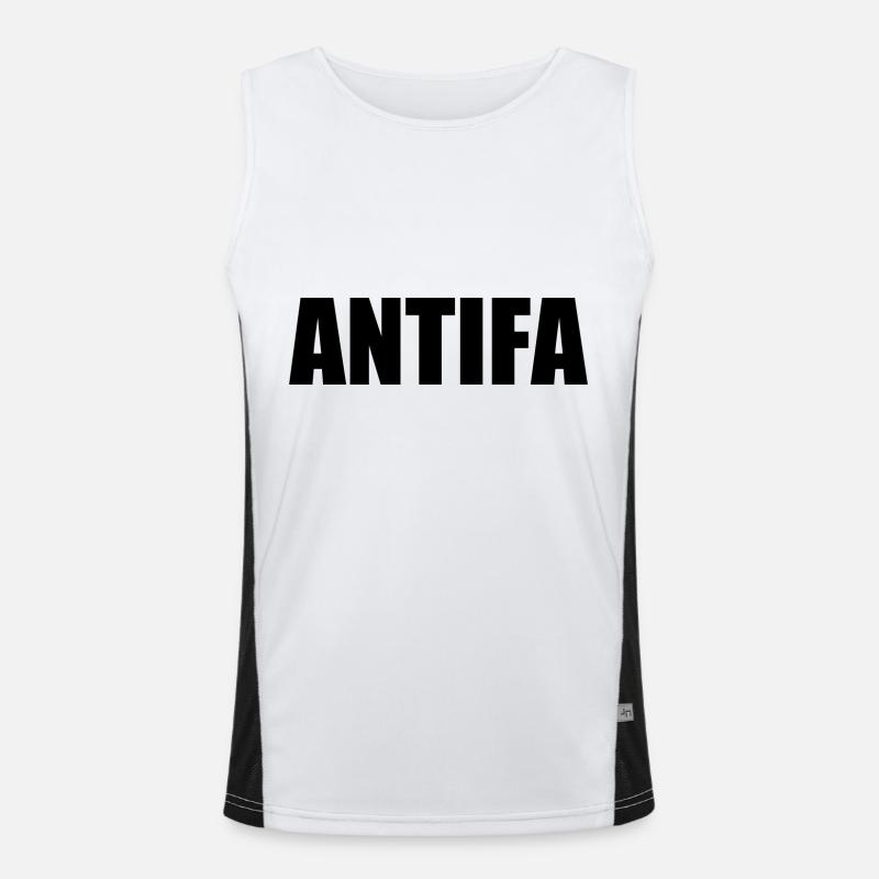 Antifa Funktionelles Kontrast-Tank Top für Männer 