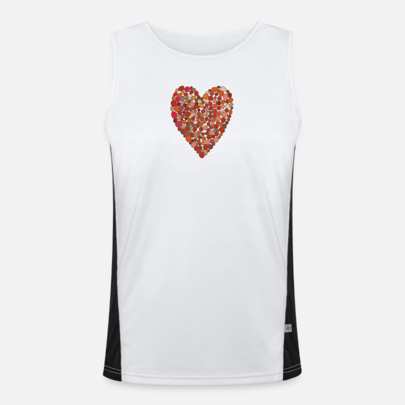 bubble herz Funktionelles Kontrast-Tank Top für Männer 