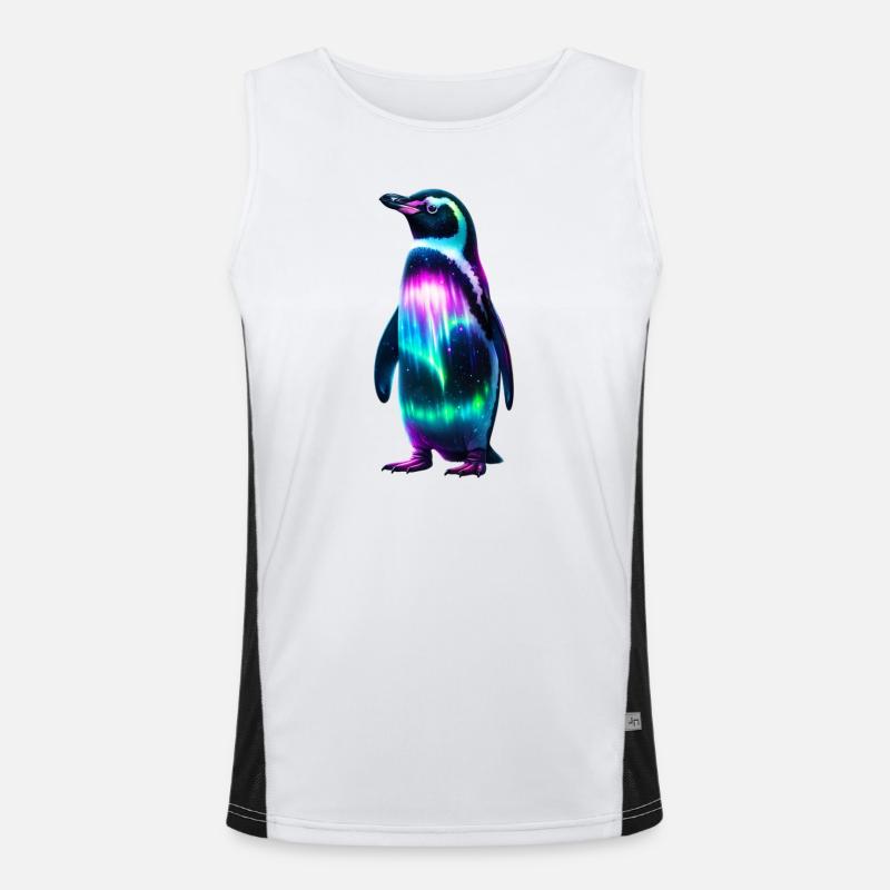 Penguin - Men's Functional Contrast Tank Top  - white/black