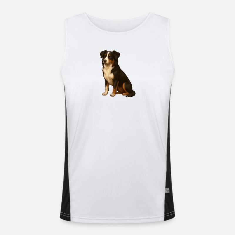 Border Collie Débardeur respirant contrasté Homme 