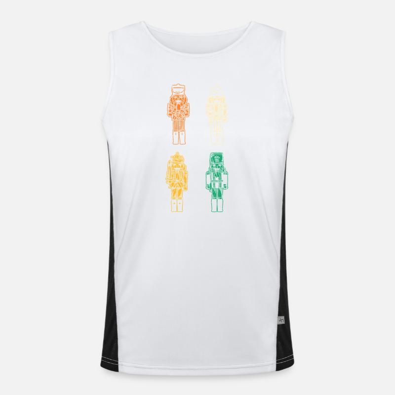 Santa Claus Nutcracker Christmas Men's Functional Contrast Tank Top 
