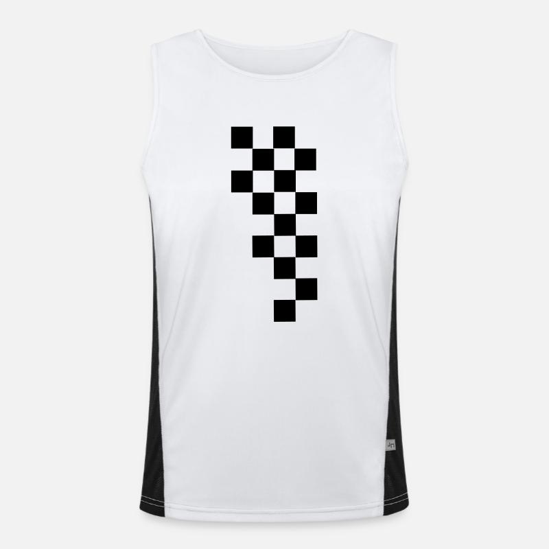 RACING FLAG Funktionelles Kontrast-Tank Top für Männer 