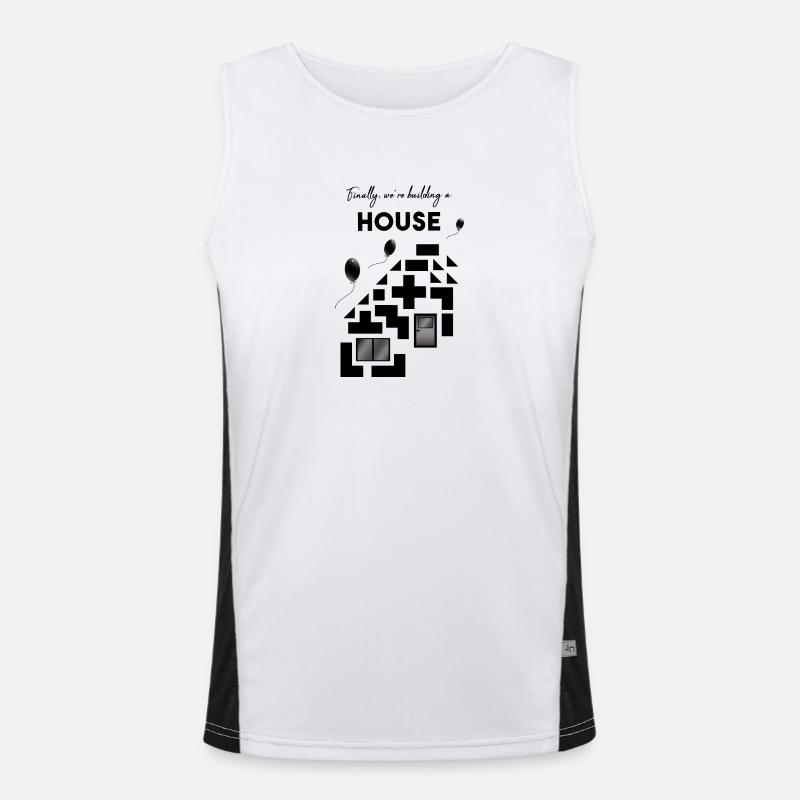 build a house black 2 Men's Functional Contrast Tank Top 