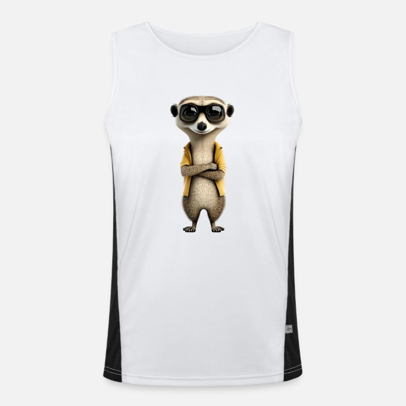 Suricate cool avec lunettes de soleil et veste Débardeur respirant contrasté Homme 