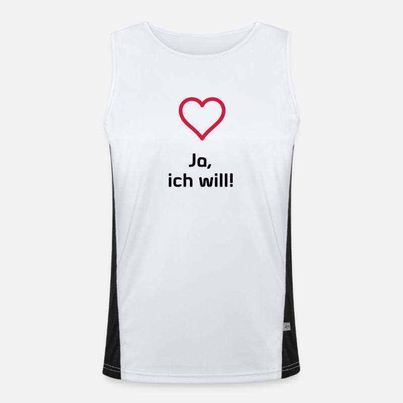 Ja ich will Funktionelles Kontrast-Tank Top für Männer 