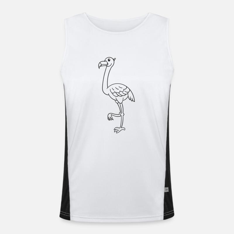 Flamant rose, oiseau, cadeau, idée cadeau Débardeur respirant contrasté Homme 