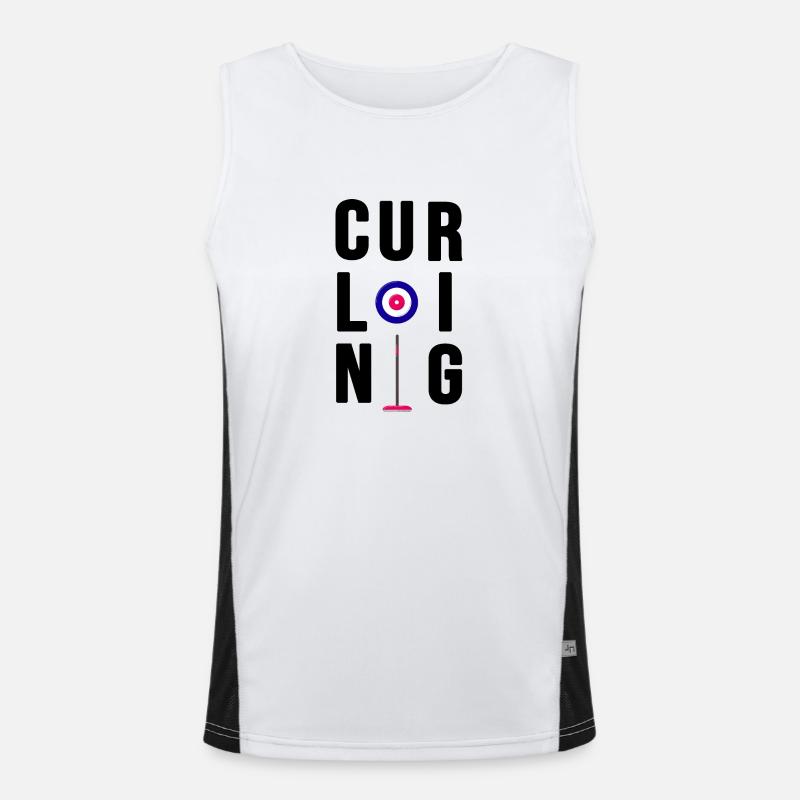 Curling Curl Équipe de curling Débardeur respirant contrasté Homme 