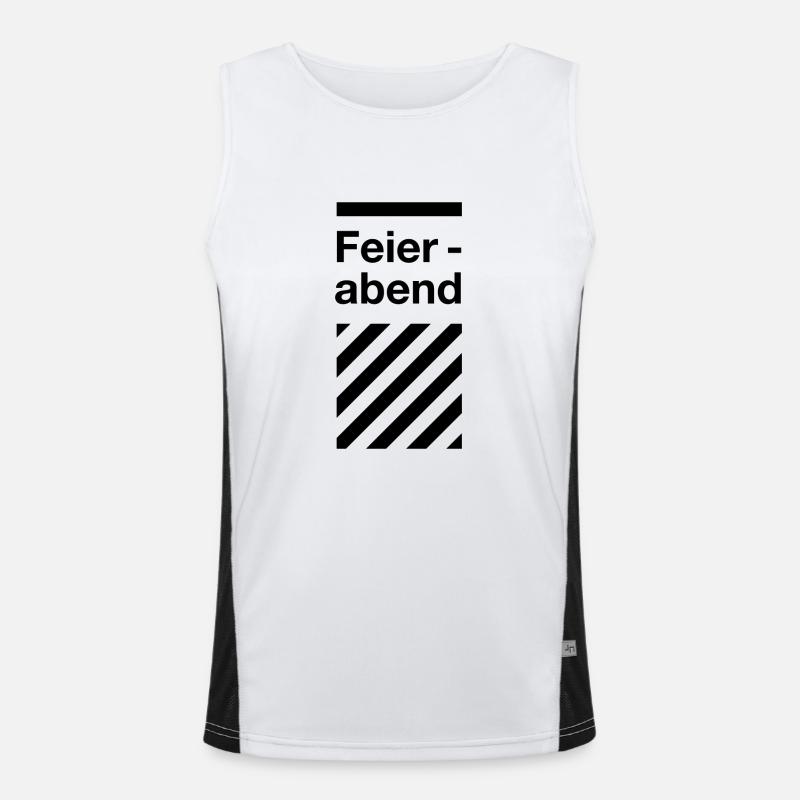 Feierabend - Black Funktionelles Kontrast-Tank Top für Männer 