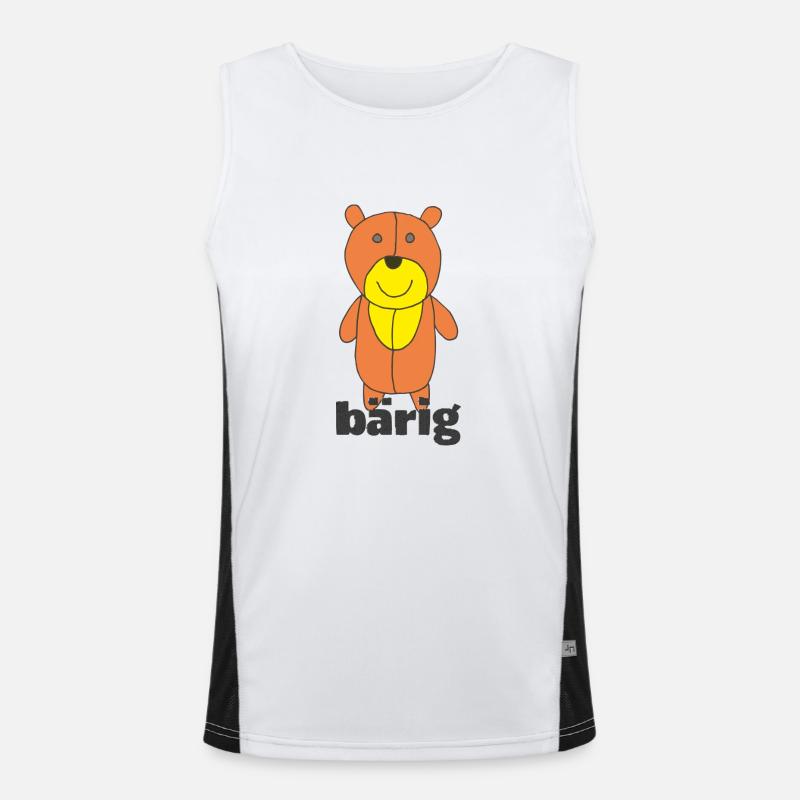 bär bärig Funktionelles Kontrast-Tank Top für Männer 