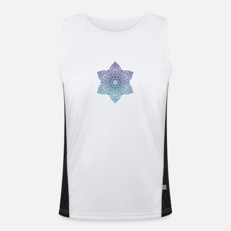 Mandala Funktionelles Kontrast-Tank Top für Männer 