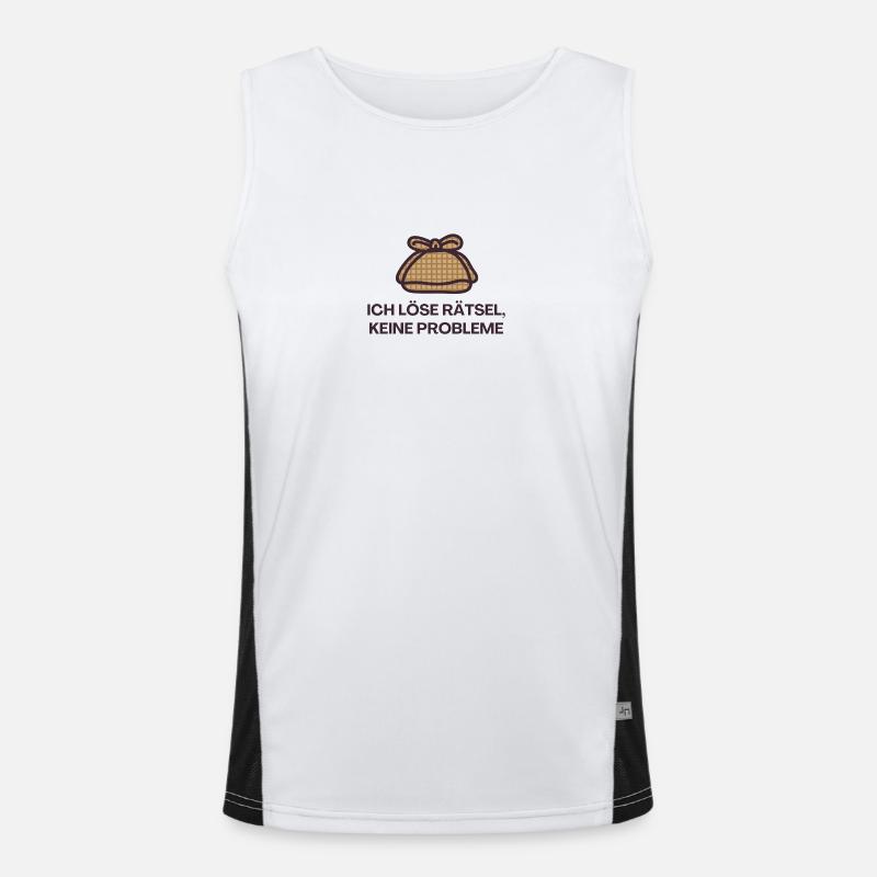 I solve puzzles, no problems Men's Functional Contrast Tank Top 