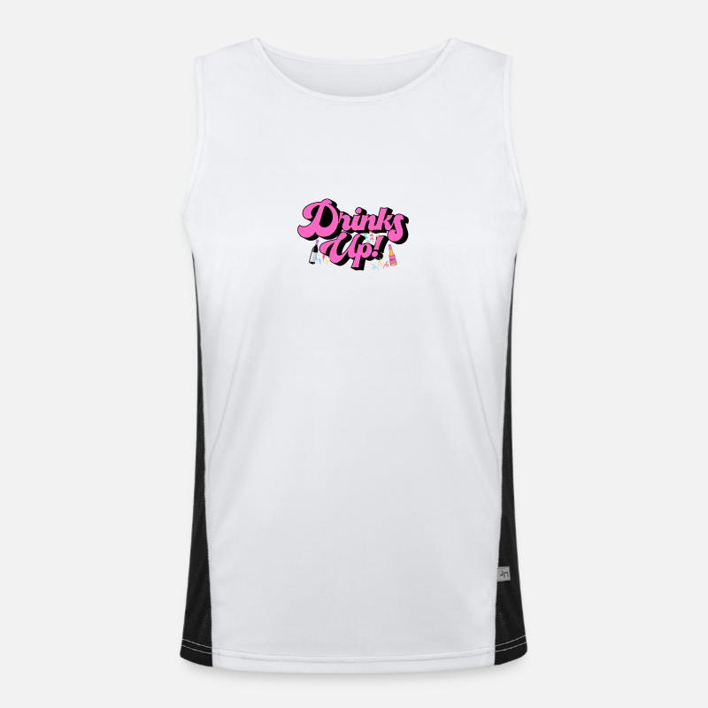 Hoch die Tassen - Drinks Funktionelles Kontrast-Tank Top für Männer 