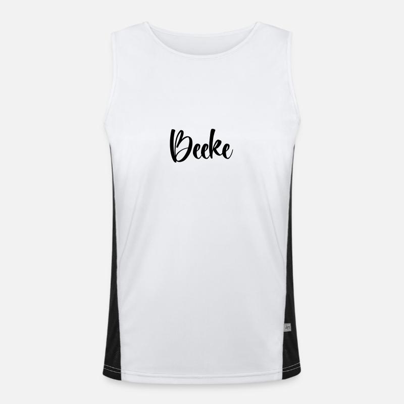 First name - Beeke Men's Functional Contrast Tank Top 