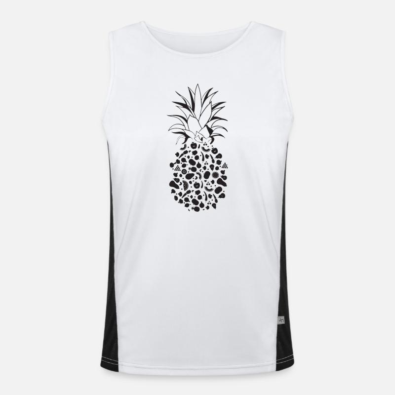 Fruits comme ananas Débardeur respirant contrasté Homme 