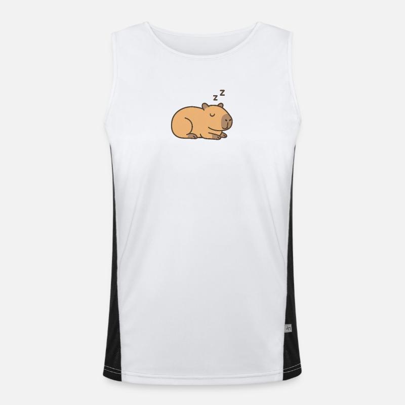 Sleeping capybara Men's Functional Contrast Tank Top 