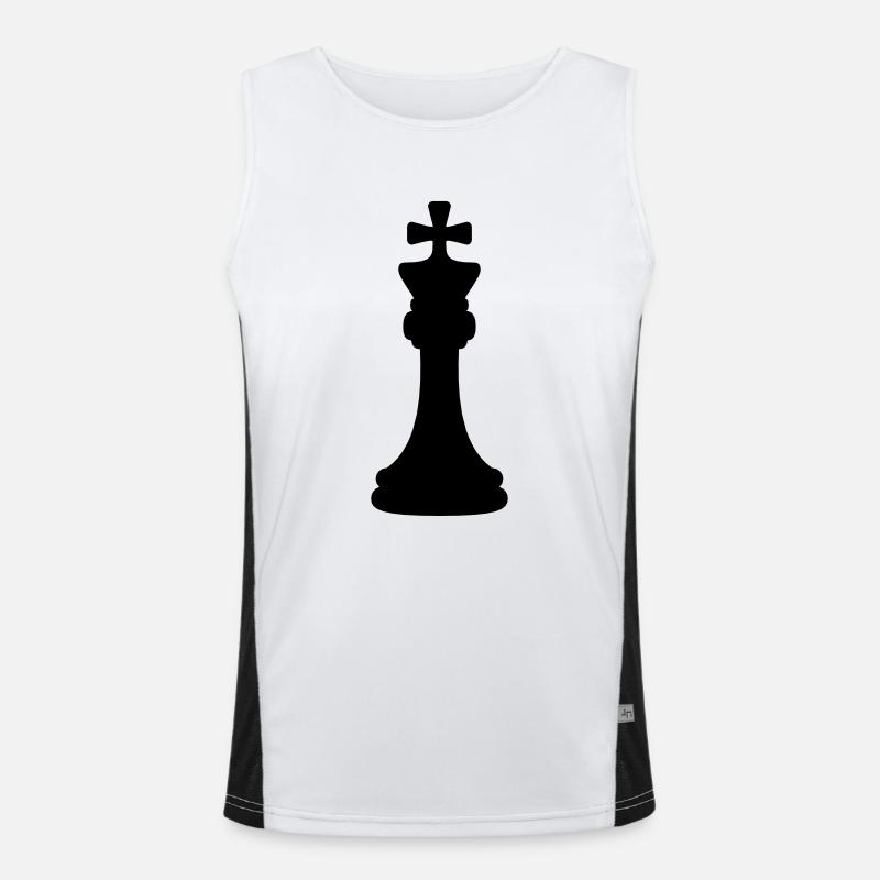 Black Chess King Men's Functional Contrast Tank Top 