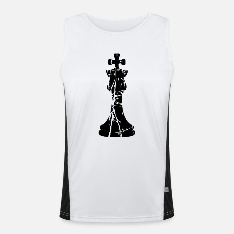 Scratch cracks chess Men's Functional Contrast Tank Top 