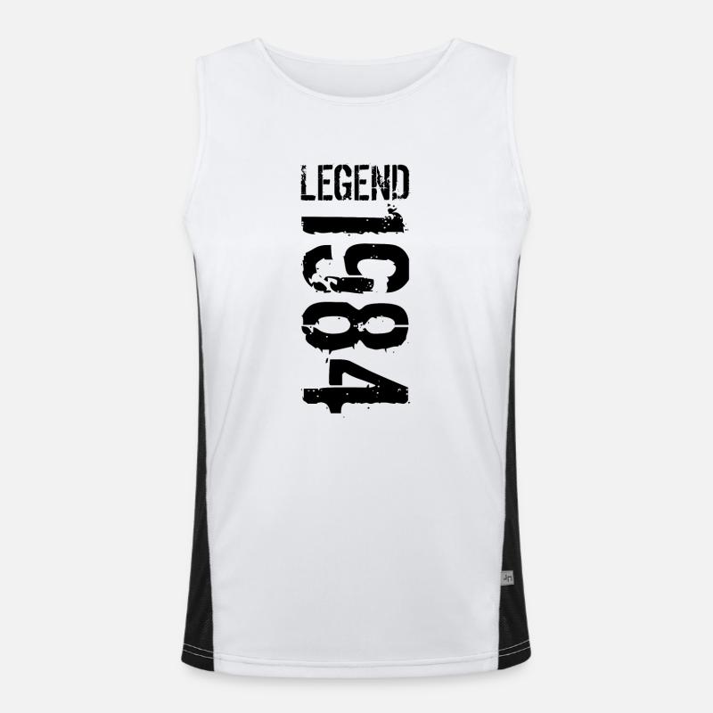 Legend 1984 black Funktionelles Kontrast-Tank Top für Männer 
