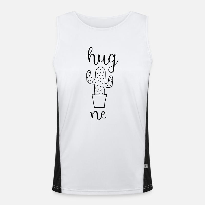 Cactus hug me Men's Functional Contrast Tank Top 