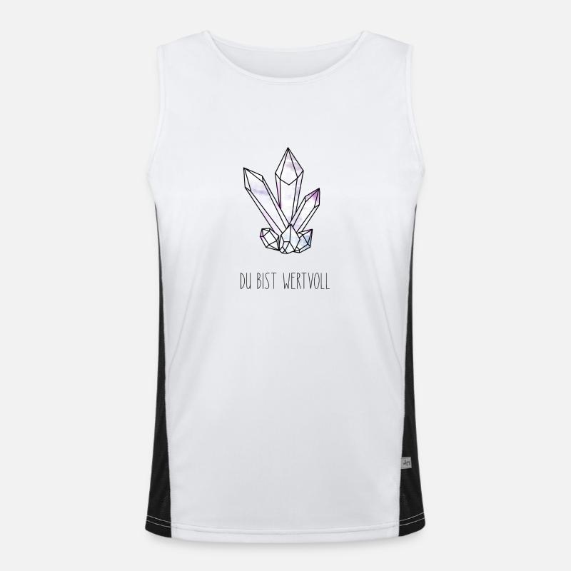 "du bist wertvoll", Spruch, Christlich Funktionelles Kontrast-Tank Top für Männer 