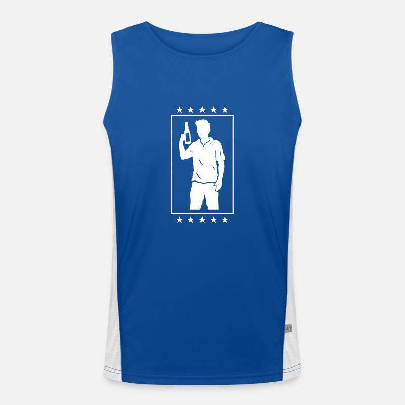 Drinking Team Bottle Men's Functional Contrast Tank Top 