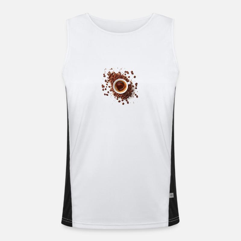 Morning coffee Men's Functional Contrast Tank Top 