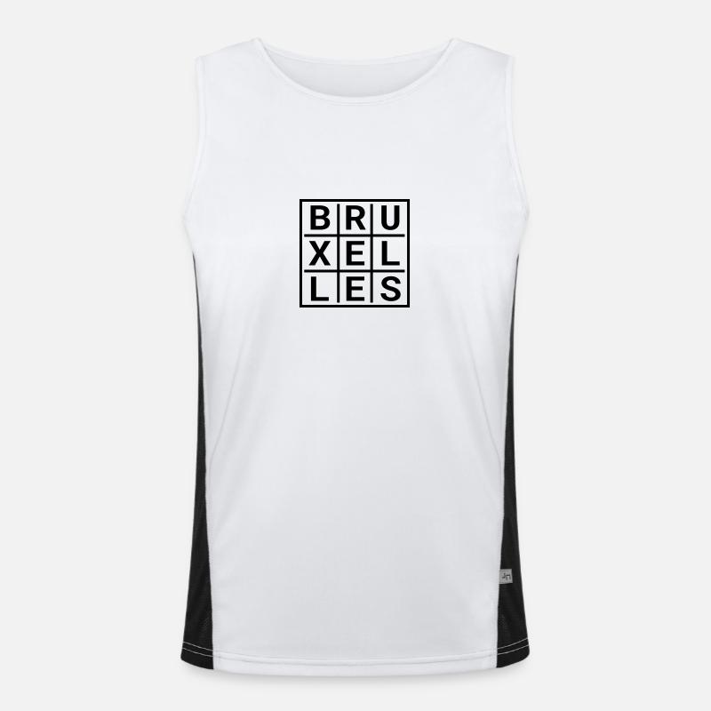 BRUXELLES. BRÜSSEL. BRÜSSEL. Funktionelles Kontrast-Tank Top für Männer 
