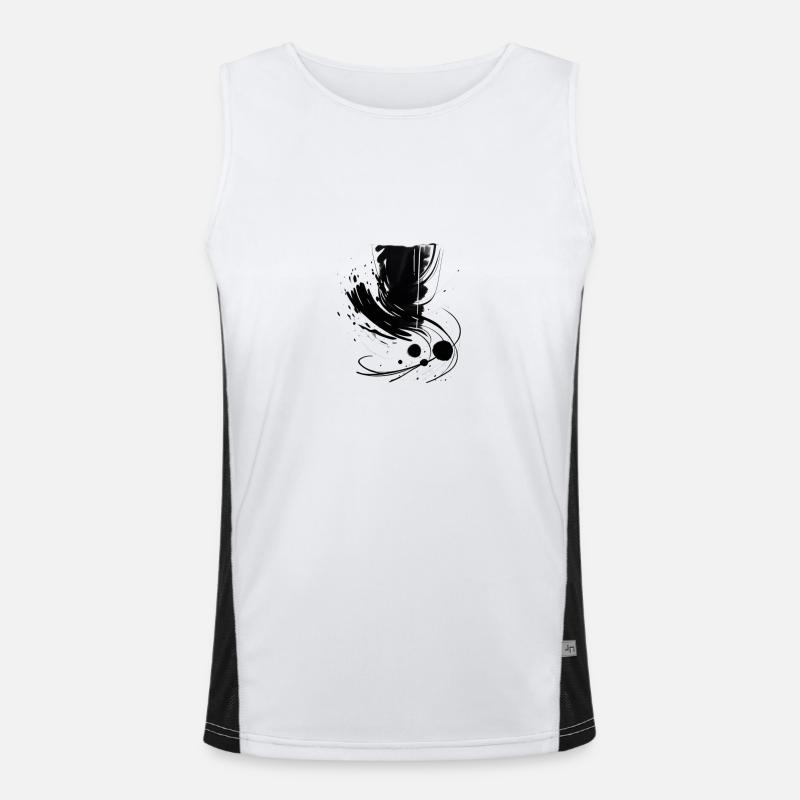 Abstrakt Funktionelles Kontrast-Tank Top für Männer 