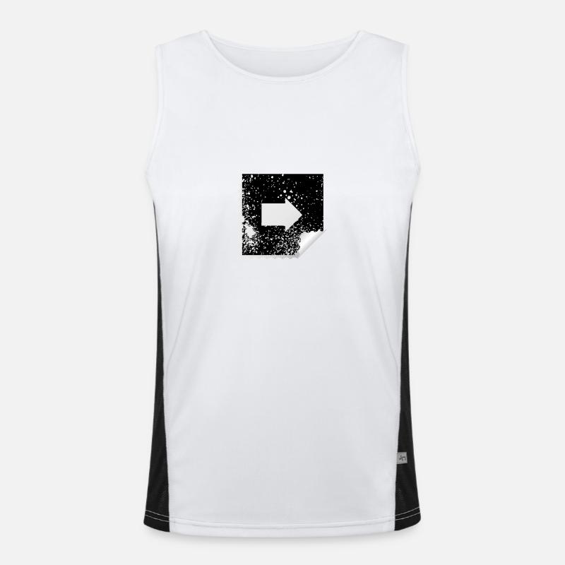 Sticker Pfeil Funktionelles Kontrast-Tank Top für Männer 