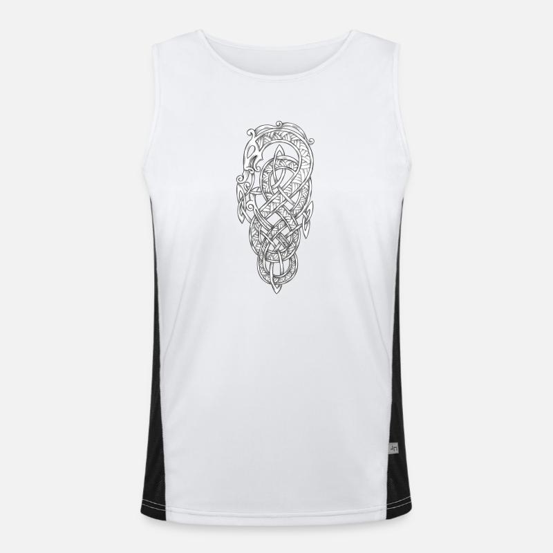 Wikinger-Schlange Funktionelles Kontrast-Tank Top für Männer 