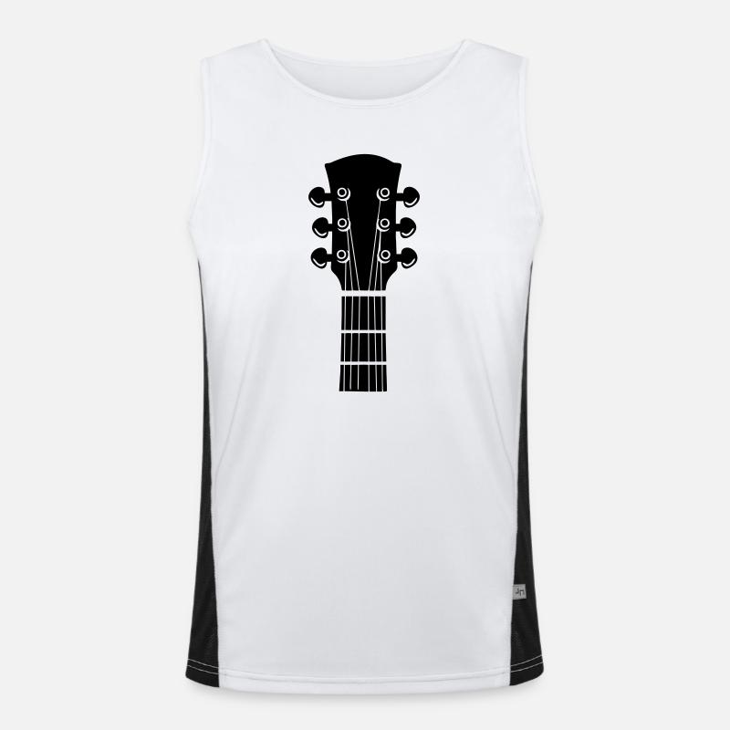 Logo de guitare Débardeur respirant contrasté Homme 