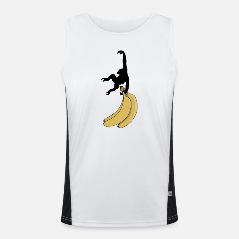 Affe will Banane Funktionelles Kontrast-Tank Top für Männer 