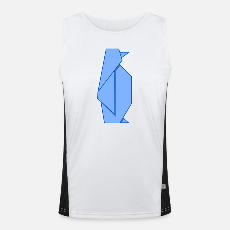 Pingouin origami – Blue Chill Débardeur respirant contrasté Homme 