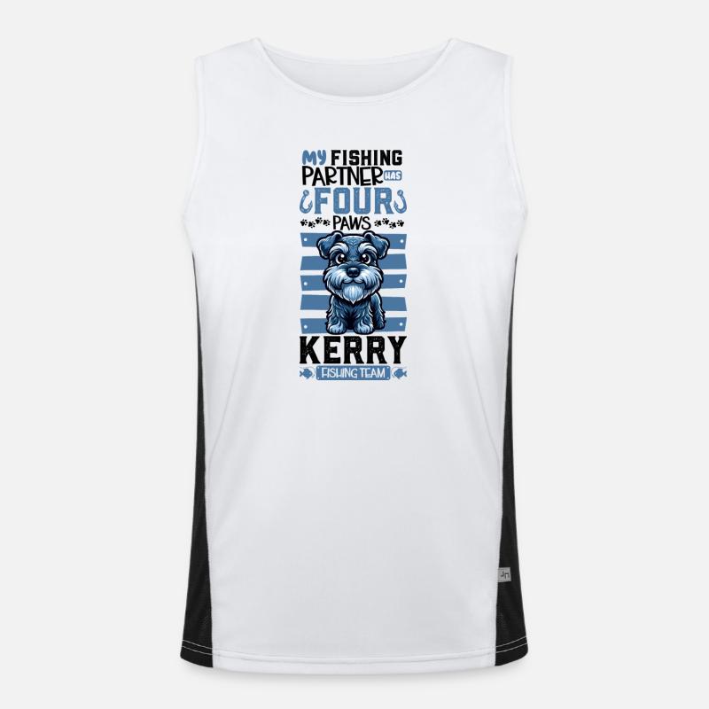 Pêche et Kerry Blue Terrier Débardeur respirant contrasté Homme 