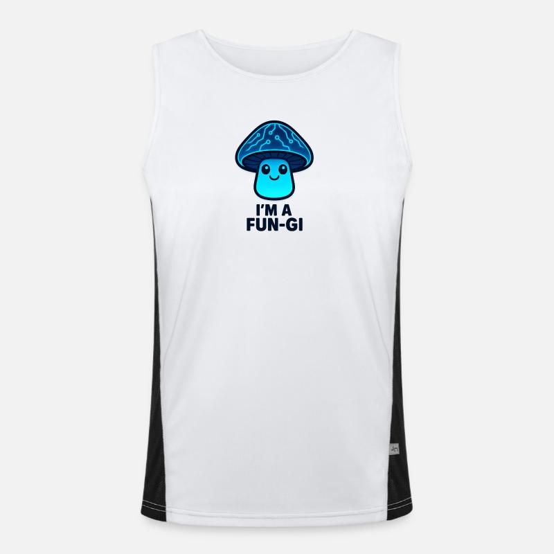 Fun-Gi Leuchtpilz Funktionelles Kontrast-Tank Top für Männer 