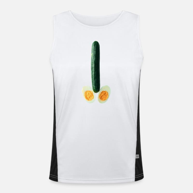 Cucumber with egg Men's Functional Contrast Tank Top 