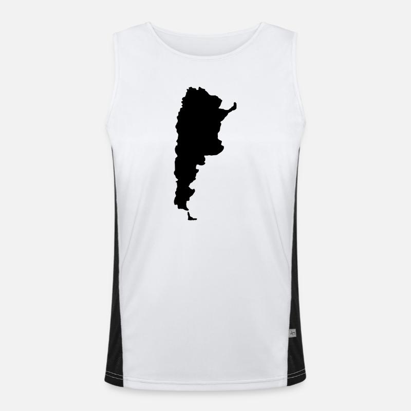 Argentina map Men's Functional Contrast Tank Top 