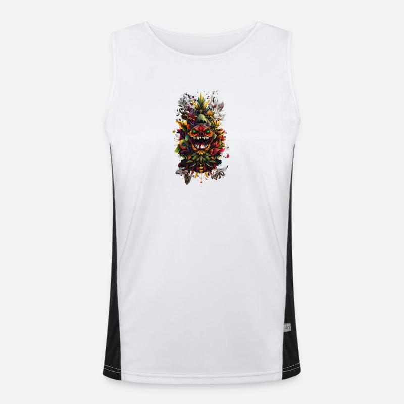 Psychedelic Corolla Totem Men's Functional Contrast Tank Top 
